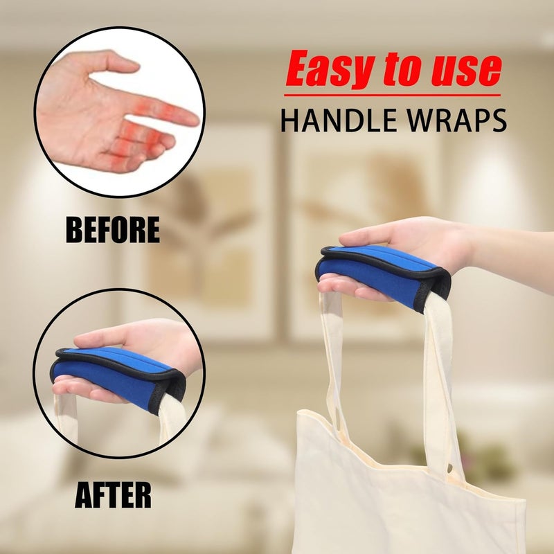 JAKOUE 2pcs Dark Blue Luggage Handle Wraps for Suitcase- Soft Suitcase Handle Covers for Travel Accessories（ Bright Color for Suitcase Tags Identifiers ） - Image 4